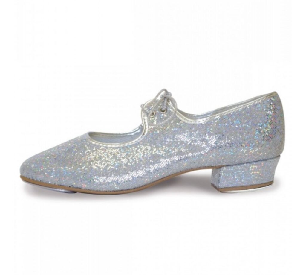 Silver Sparkly Tap Shoes